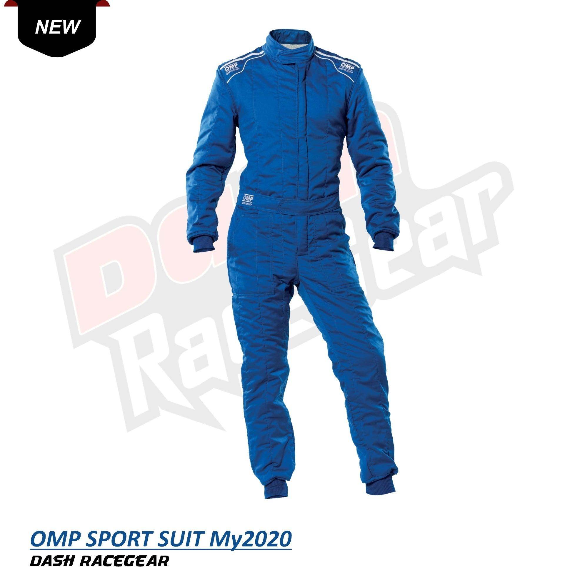 OMP SPORT FIREPROOF RACING SUIT 2020 NEW ! - XXLarge / Euro 62 - BLUE - Black