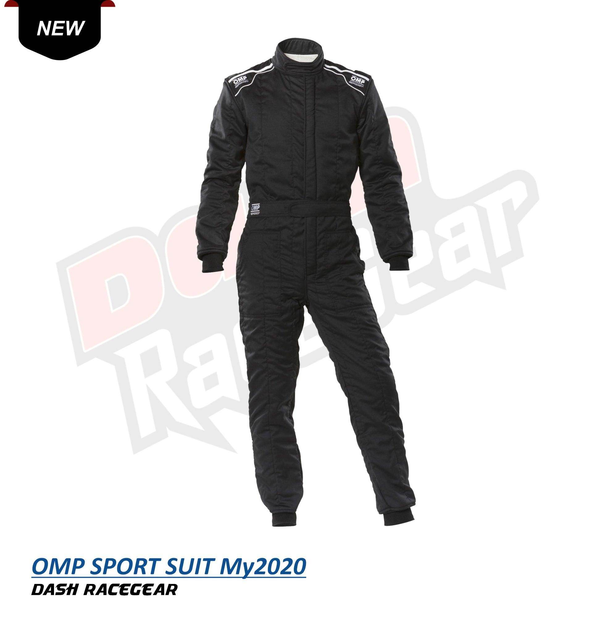 OMP SPORT FIREPROOF RACING SUIT 2020 NEW ! - XXLarge / Euro 62 - BLACK - Black