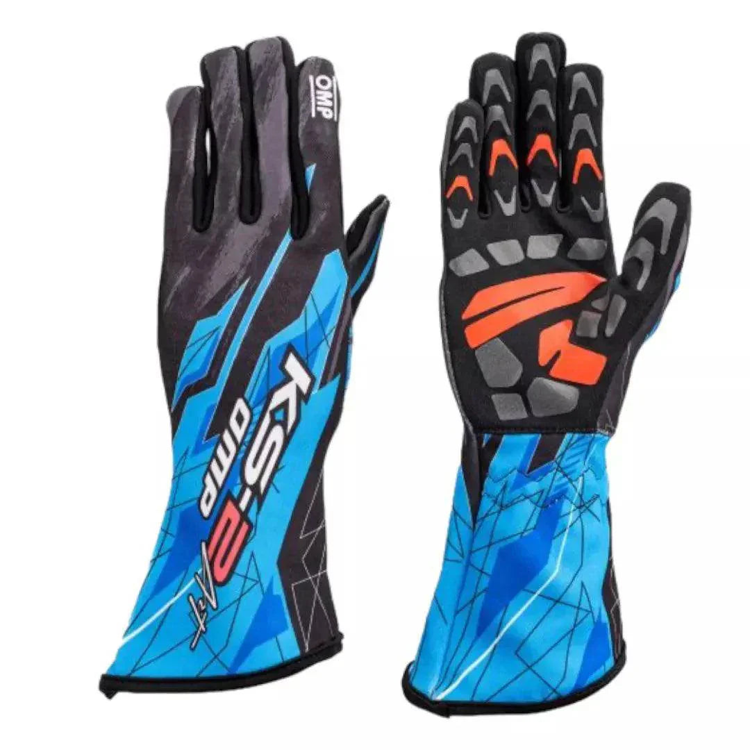OMP KS - 2 Art Kart Gloves – Child Sizes - Black / White - XX - Large