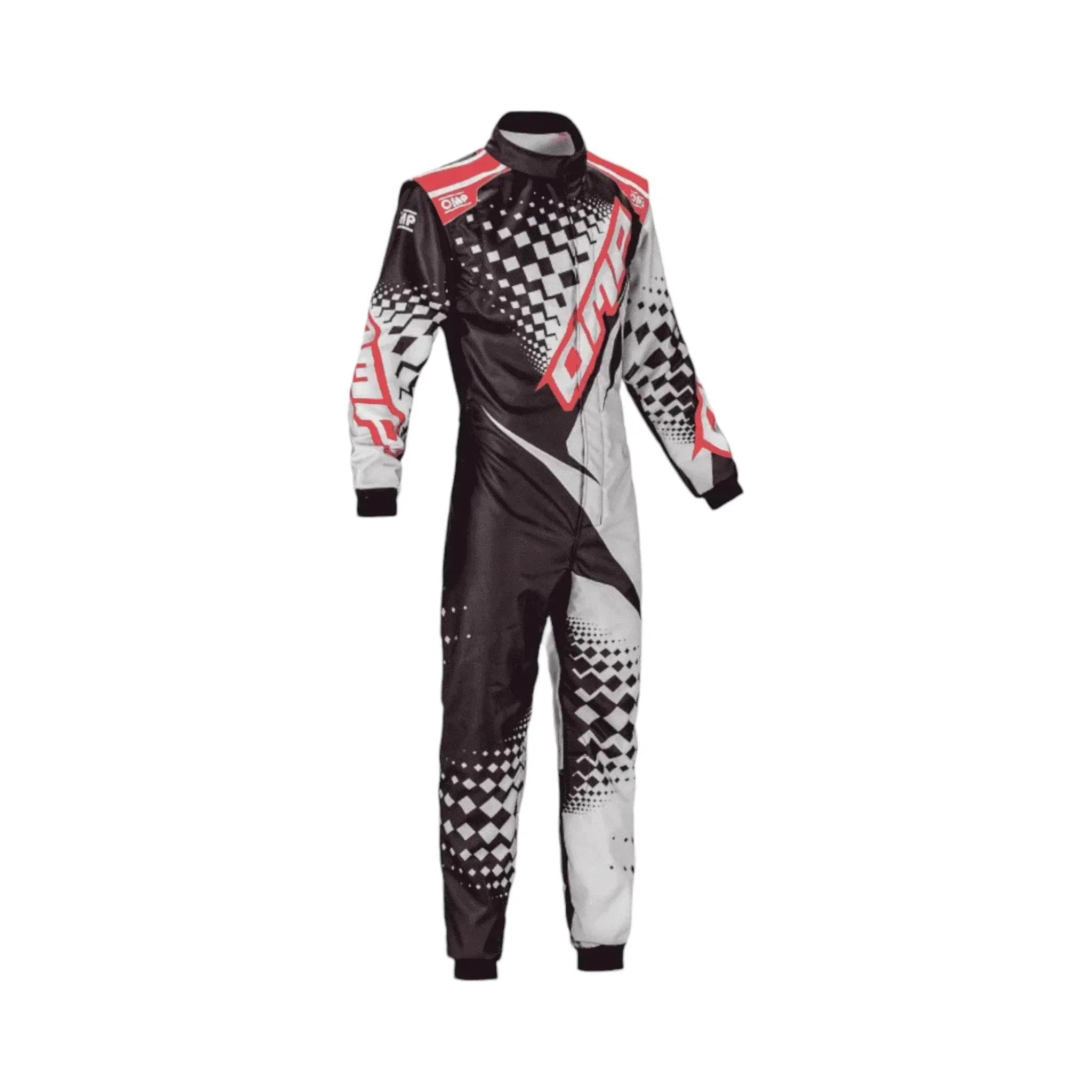 OMP KS - 2R Kart Racing Suit - 4X - Large / Euro 66 - Blue / Yellow Fluro