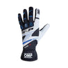 OMP KS - 3 Kart Gloves - Adult Sizes - BLUE/WHITE - XX - Large
