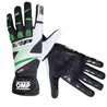 OMP KS - 3 Kids Karting Gloves - Black / Fluro Green / White - XX - Large