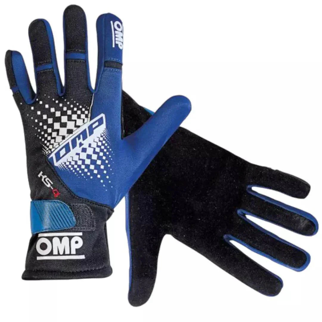 OMP KS - 4 Kids Karting Gloves - Blue / Black - XX - Large