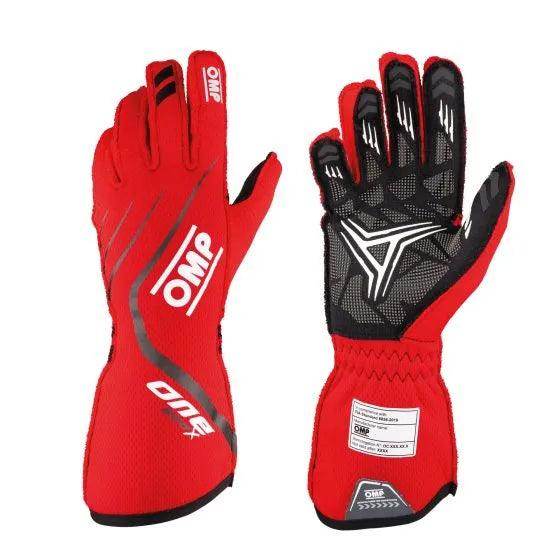 OMP One Evo X Race Gloves - Red, XXLarge | DASH RACEGEAR