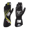OMP One Evo X Race Gloves - Black / Fluro Yellow - XXLarge