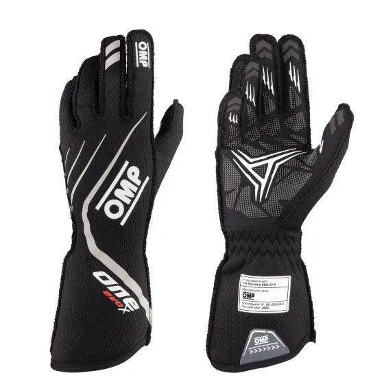 OMP One Evo X Race Gloves - Black, Small | DASH RACEGEAR