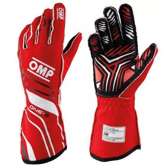 OMP One S Race Gloves - Red, XLarge | DASH RACEGEAR