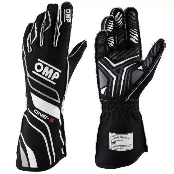 OMP One S Race Gloves - Black, XLarge | DASH RACEGEAR