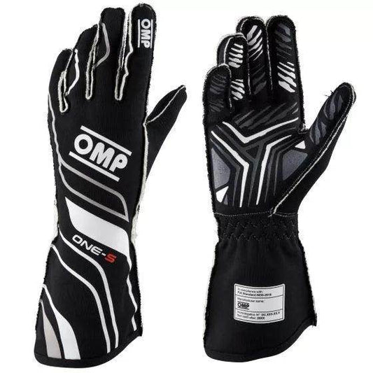 OMP One S Race Gloves - Black, XLarge | DASH RACEGEAR