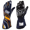 OMP One S Race Gloves - Navy Blue / Fluro Orange - XXLarge