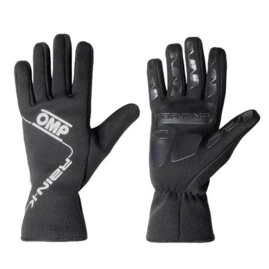 OMP Rain K Wet Weather Kart Gloves - Black, Small | DASH RACEGEAR