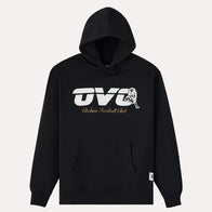 OVO x Chelsea FC Black Hoodie Hoodie unisex front product view | Dash Racegear — Minimal black pullover hoodie from OVO Chelsea FC collab