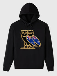 OVO International OG 2026 Hoodie Hoodie unisex detail view 6 | Dash Racegear — Black OVO International OG 2026 Australia Time Hoodie, versatile and cozy, ideal for layering or fan style.