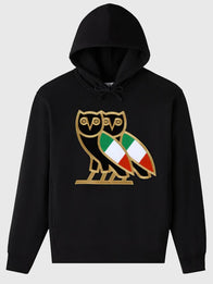 OVO International OG 2026 Hoodie Hoodie unisex detail view 5 | Dash Racegear — Black OVO International OG 2026 Italy Hoodie, lightweight hoodie with bold logo for stylish casual wear.