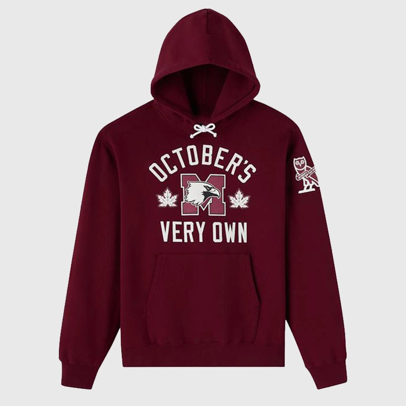 OVO McMaster University Hoodie Hoodie unisex front product view | Dash Racegear — Trendy OVO x McMaster University Hoodie Design