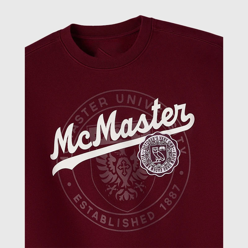 OVO McMaster University Crewneck Sweatshirt Sweatshirt unisex detail view 3 | Dash Racegear — Stylish Campus Wear OVO McMaster Crewneck Sweatshirt