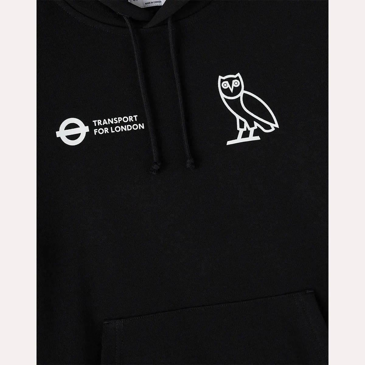 OVO Night Tube Black Graphic Hoodie Hoodie unisex detail view 3 | Dash Racegear — Night Tube OVO Hoodie – Bold Black Graphic Streetwear