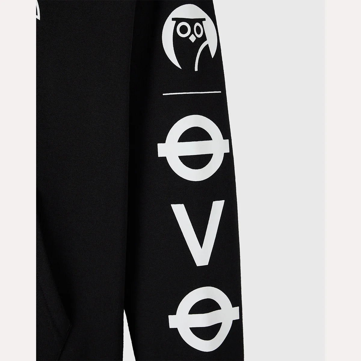 OVO Night Tube Black Graphic Hoodie Hoodie unisex detail view 4 | Dash Racegear — OVO Night Tube Hoodie – Premium Black Graphic Design