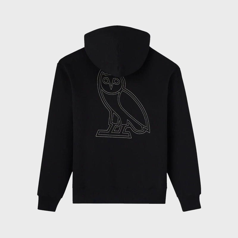OVO Omega Contrast Stitch Hoodie Hoodie unisex detail view 2 | Dash Racegear — OVO Omega Hoodie – Iconic Contrast Stitch Design