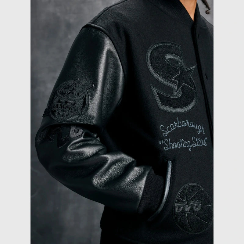 OVO Scarborough Shooting Stars Championship Varsity Jacket Varsity Jacket unisex detail view 3 | Dash Racegear — Championship Swagger – OVO Shooting Stars Jacket