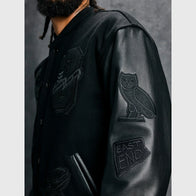 OVO Scarborough Shooting Stars Championship Varsity Jacket Varsity Jacket unisex detail view 4 | Dash Racegear — Celebrate Victory – OVO Scarborough Varsity Style