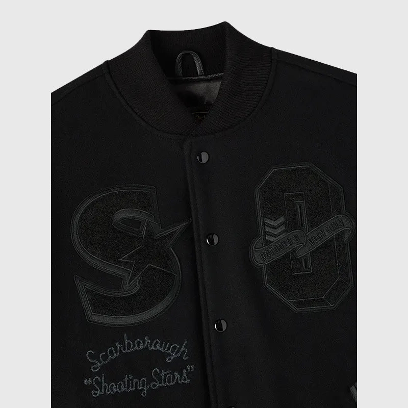 OVO Scarborough Shooting Stars Championship Varsity Jacket Varsity Jacket unisex detail view 7 | Dash Racegear — Legacy Layer – OVO Scarborough Championship Varsity