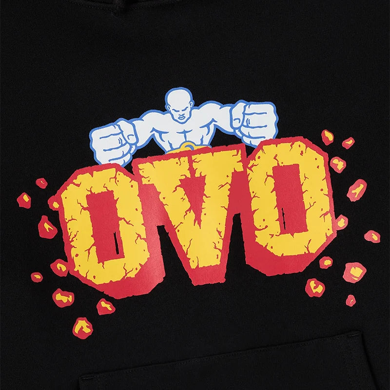 OVO x UFC Flame Logo Hoodie Hoodie unisex detail view 4 | Dash Racegear — Streetwear Heat – OVO Flame Hoodie from UFC Collection
