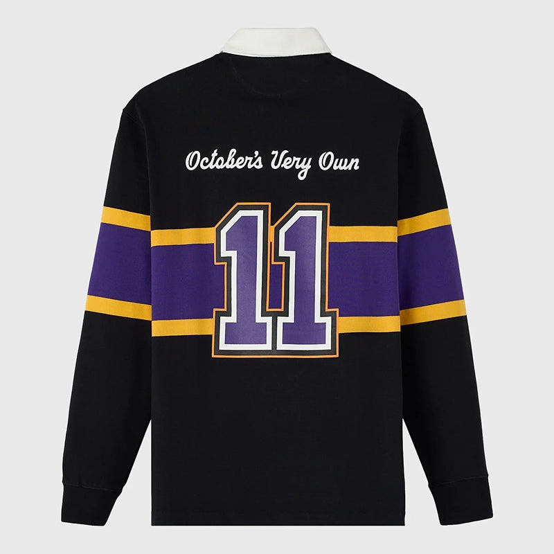 OVO Wilfrid Laurier University Rugby Polo Shirt Shirt unisex detail view 2 | Dash Racegear — Limited OVO x Wilfrid Laurier University Rugby Polo Shirt Drop