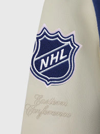 OVO X NHL Toronto Maple Leafs Varsity Jacket Varsity Jacket unisex detail view 3 | Dash Racegear — Limited Edition OVO Maple Leafs Varsity Jacket