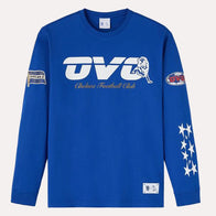 OVO x Chelsea FC Long-Sleeve T-Shirt Shirt unisex front product view | Dash Racegear — Chelsea FC x OVO long-sleeve top made for fans and fashion heads