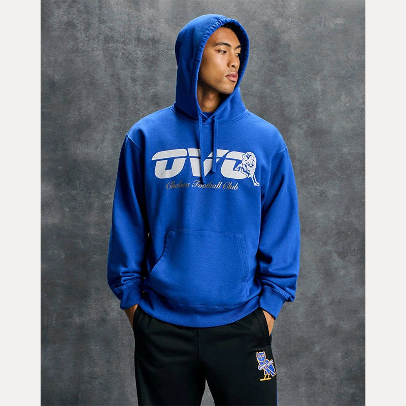 OVO x Chelsea FC Blue Hoodie Hoodie unisex detail view 3 | Dash Racegear — Collab hoodie in blue from Chelsea FC and OVO collection