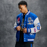 OVO x Chelsea FC Varsity Jacket Varsity Jacket unisex detail view 7 | Dash Racegear — Fashion-forward varsity jacket from OVO and Chelsea FC partnership