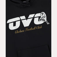 OVO x Chelsea FC Black Hoodie Hoodie unisex detail view 5 | Dash Racegear — Collab hoodie in black by Chelsea FC and October’s Very Own