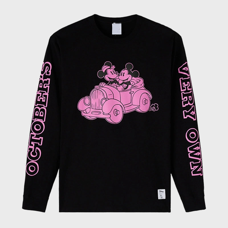 OVO x Disney Valentine’s Long Sleeve T-Shirt Shirt unisex front product view | Dash Racegear — Valentine’s Long Sleeve Tee – OVO x Disney Collaboration