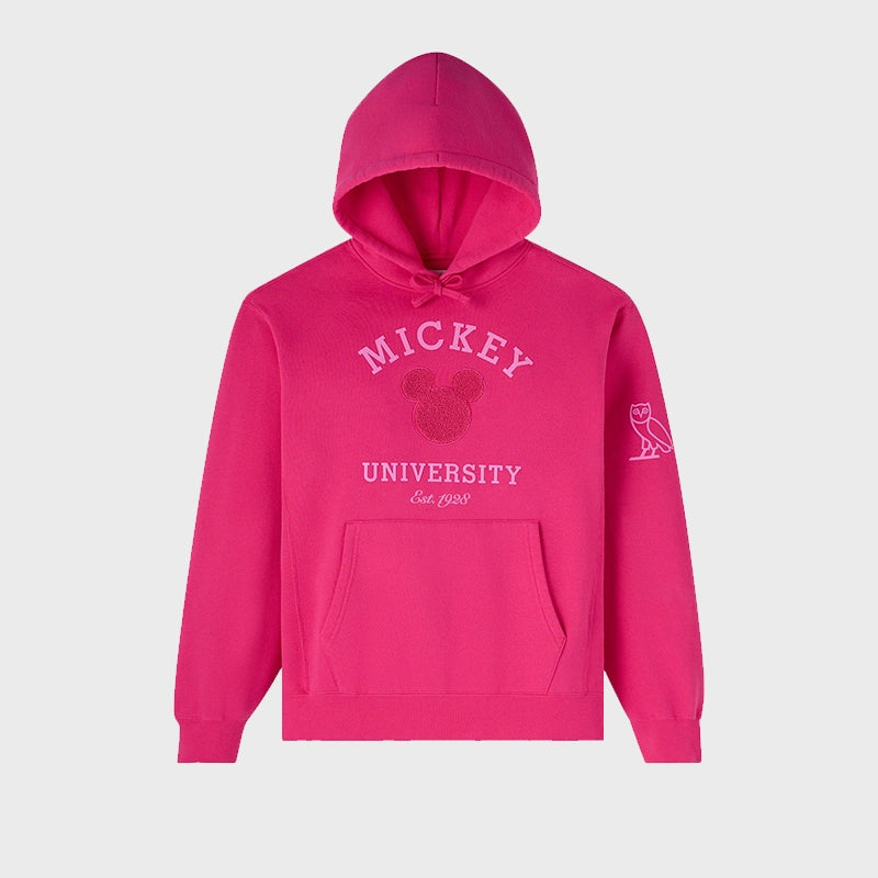 OVO x Disney Valentine’s Collegiate Hoodie Hoodie unisex front product view | Dash Racegear — Exclusive OVO x Disney Valentine's Collegiate Pullover Hoodie