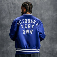 OVO x New Era x MLB Dodgers Varsity Jacket Varsity Jacket unisex detail view 3 | Dash Racegear — New Era x OVO LA Dodgers Jacket – Limited Varsity Edition