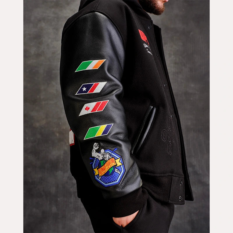 OVO x UFC Championship Varsity Jacket Varsity Jacket unisex detail view 4 | Dash Racegear — OVO Sportswear – UFC Championship Varsity Look