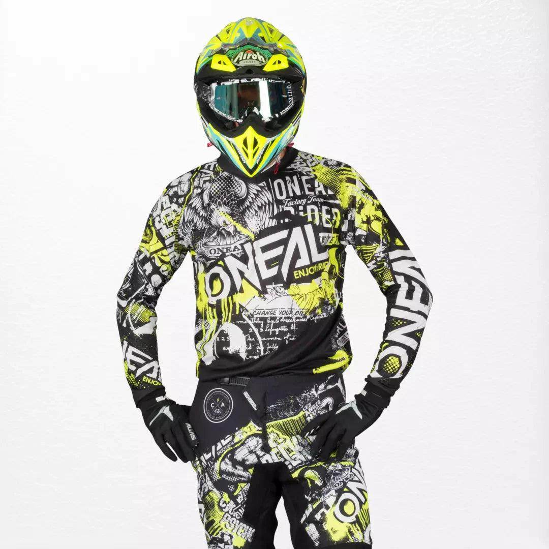 O'Neal Element Jersey Attack Black-HiVis - Dash Racegear Store