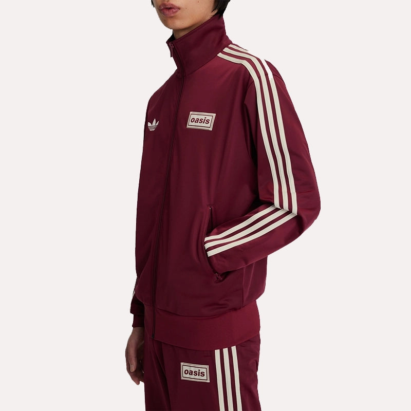 Adidas x Oasis Maroon Track Jacket Jacket unisex detail view 3 | Dash Racegear — Adidas Music Crossover – Oasis Maroon Track Outerwear