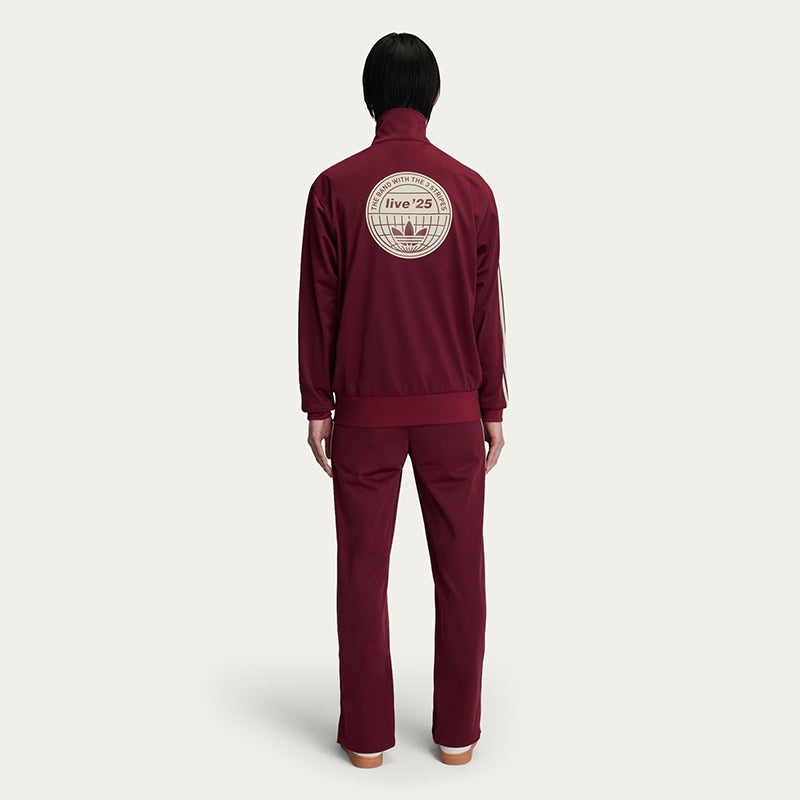 Adidas x Oasis Maroon Tracksuit Tracksuit unisex detail view 5 | Dash Racegear — Oasis x Adidas – Bold Maroon Co-ord Streetwear Set