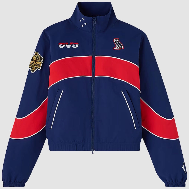 OVO x Wnba Indiana Fever Track Jacket Jacket unisex front product view | Dash Racegear — Indiana Fever Jacket – Must-Have OVO x WNBA Collaboration