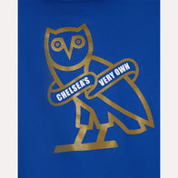 OVO x Chelsea FC Blue Hoodie Hoodie unisex detail view 6 | Dash Racegear — Streetwear-inspired OVO Chelsea FC hoodie in signature blue