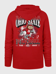 Ohio State Hoodie Hoodie unisex front product view | Dash Racegear — Ohio State Buckeyes Red Pullover Hoodie, unisex design, cozy, casual, and perfect for football fans.