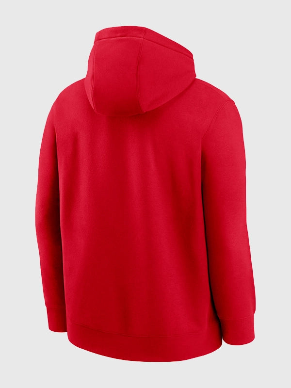 Ohio State Nike Legacy Arch Club Red Hoodie Hoodie unisex detail view 3 | Dash Racegear — Ohio State Legacy Arch Club hoodie blending premium craftsmanship with modern everyday wearability and athletic appeal.