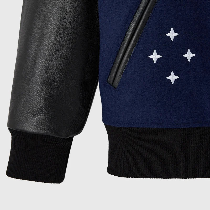 Oklahoma City Thunder OVO x NBA Varsity Jacket Varsity Jacket unisex detail view 3 | Dash Racegear — Streetwear OVO Knicks varsity jacket NBA fashion