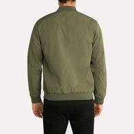 Olive Green Eric Bomber Jacket Bomber Jacket unisex detail view 2 | Dash Racegear — Eric Olive Green Bomber Jacket for Men With Zipper