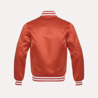 Orange Bomber Varsity Jacket Varsity Jacket unisex detail view 2 | Dash Racegear — Orange Bomber Varsity Jacket For Men’s
