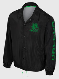 The Wild Collective Oregon Ducks Coaches Jacket Jacket unisex detail view 2 | Dash Racegear — Unisex Oregon Ducks Full-Snap Jacket offers bold graphics, lightweight protection, and versatile fan-ready wear.
