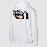 Oscar Piastri 81 White McLaren F1 Team Hoodie Hoodie unisex detail view 3 | Dash Racegear — McLaren F1 Team White Hoodie – Oscar Piastri Edition