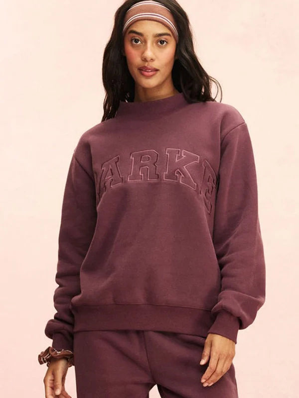 Parke Monochrome Varsity Mockneck Sweatshirt Sweatshirt unisex detail view 2 | Dash Racegear — 2026 Parke Monochrome Varsity Mockneck Sweatshirt, soft fleece and relaxed fit for casual or sporty outfits.